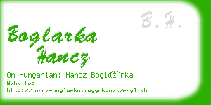 boglarka hancz business card